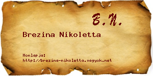 Brezina Nikoletta névjegykártya